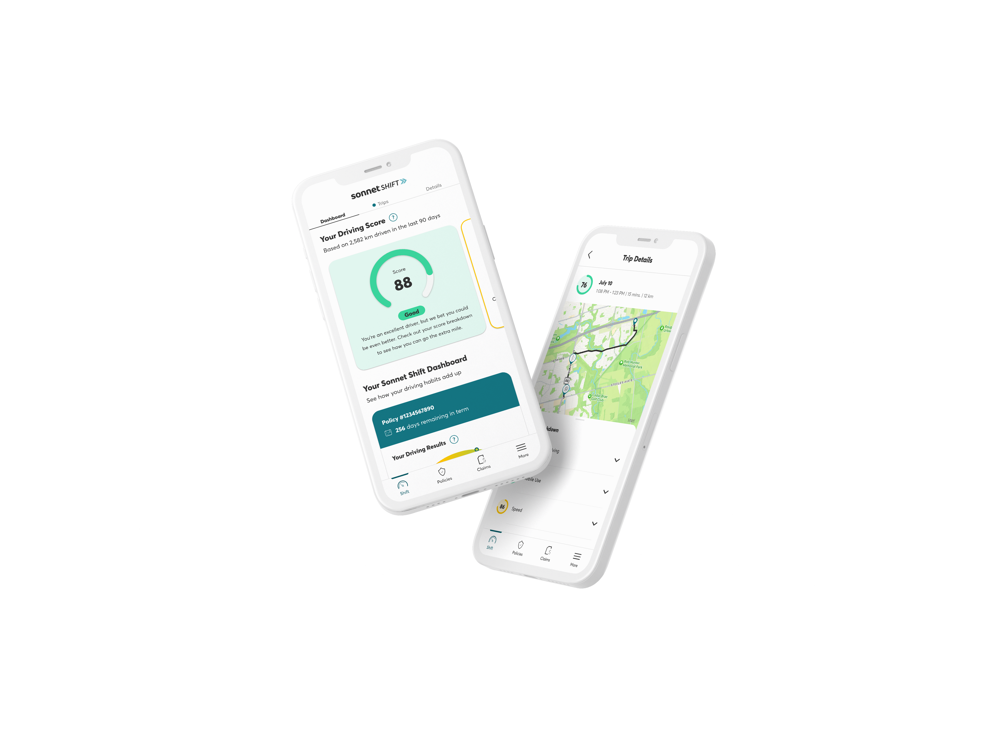 Sonnet Shift app screens