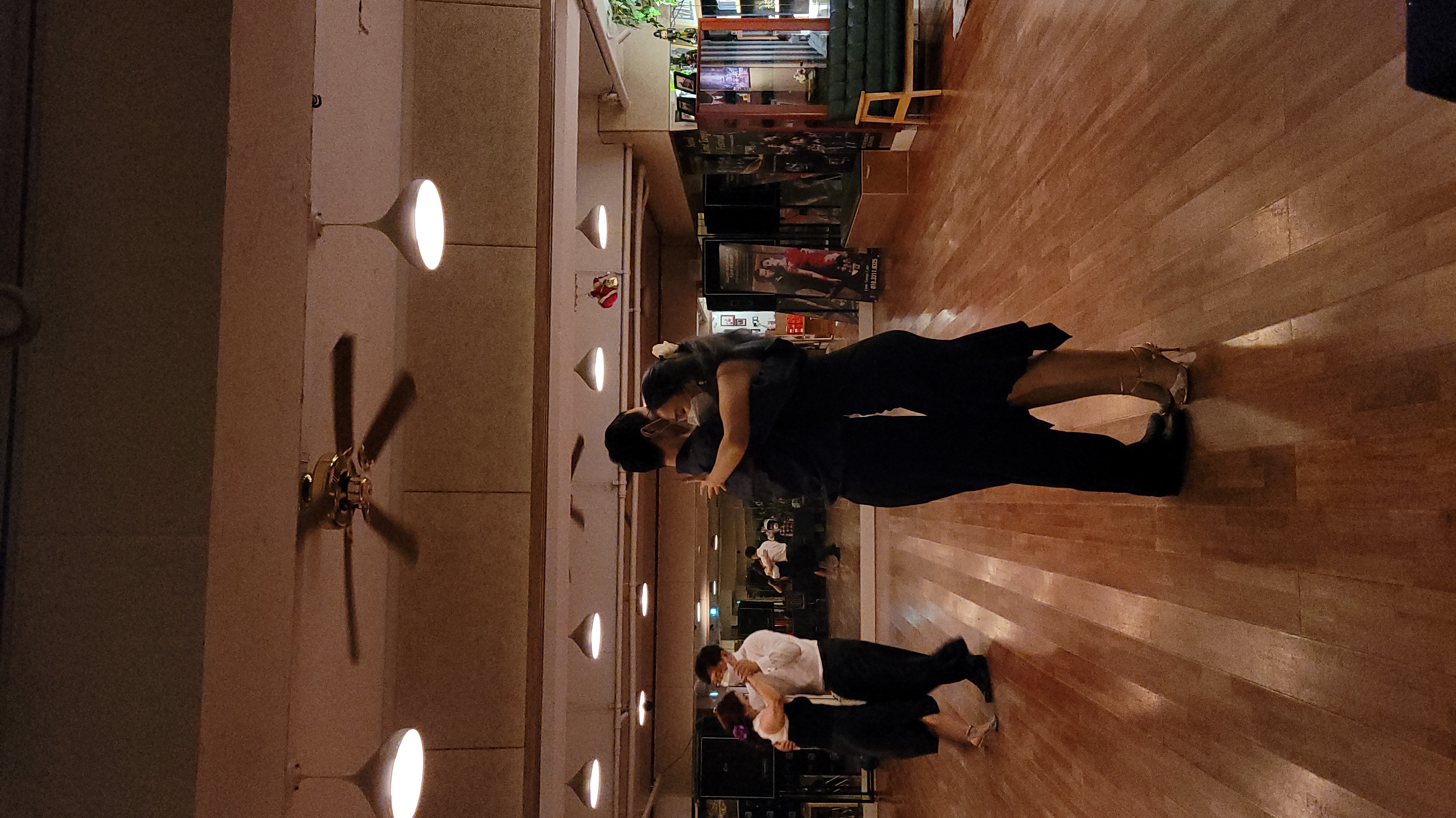 Dancing tango at a milonga in Seoul