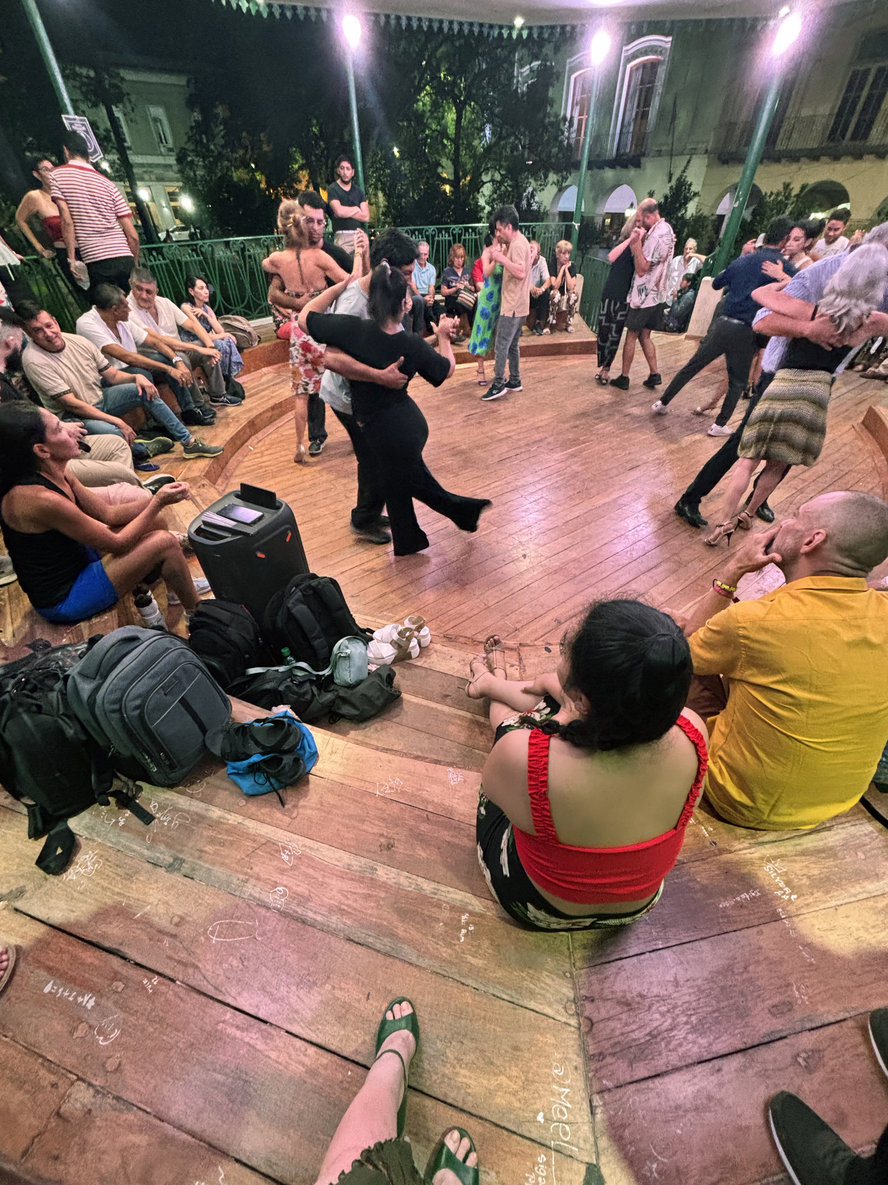 An outdoor milonga in Salta